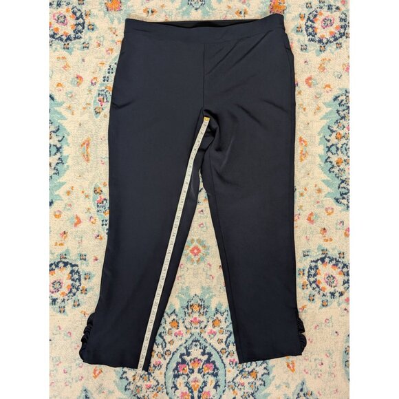 Worthington Women's Navy Pull-On Dress‎ Pants With Side Ruffle Detail - 16L - Picture 8 of 9